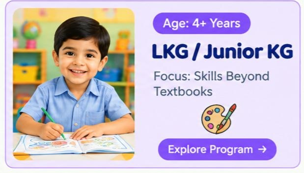 LKG children learning beyond textbooks